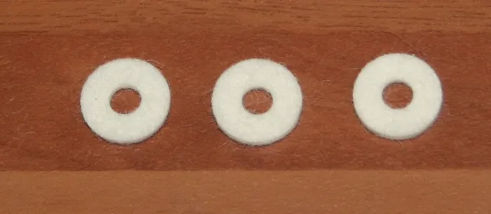 12.7mm white felt washer ( pack 3 ) 1.6mm thick