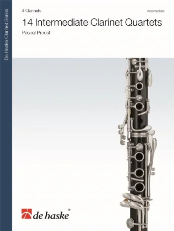 14 Intermediatey Clarinet Quartets: Score & Parts