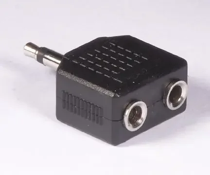 2 x 1/8 mono jack to 1/8 mono plug AD-08