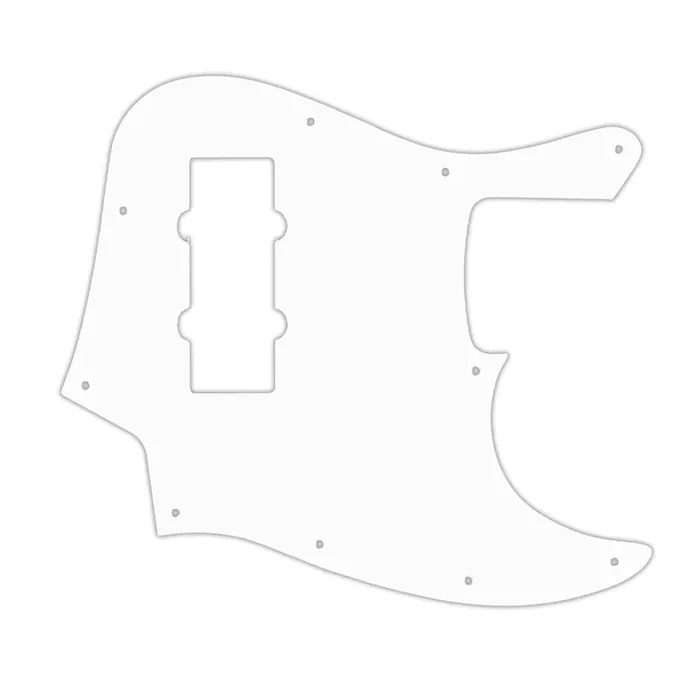 2014 Made In China 4 String Modern Player Jazz Bass Satin – Solid Shiny White .090″ / 2.29mm thick, with bevelled edge