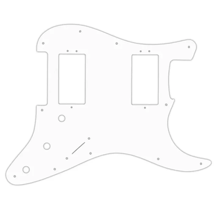2016 American Professional Stratocaster HH With Covered Shawbuckers – Thin Shiny White .060″ / 1.52mm Thickness, No bevelled Edge