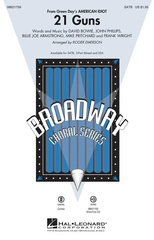 21 Guns (From American Idiot) 3Pt Mixed (Octavo)