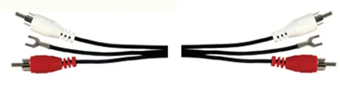 2RCA plugs to 2RCA plugs with ground wire 1.2m