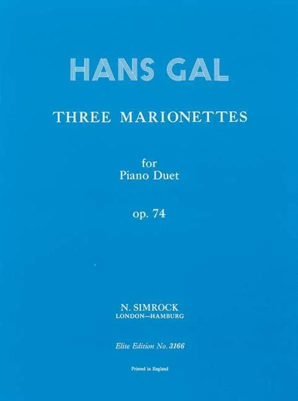 3 Marionettes Op 74 Piano Duet Book