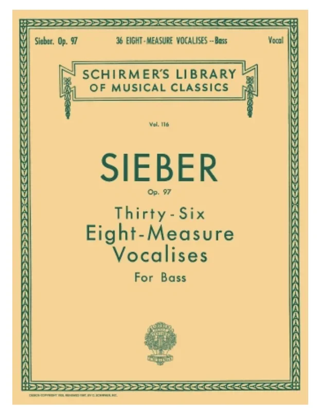 36 Eight-Measure Vocalises for Bass