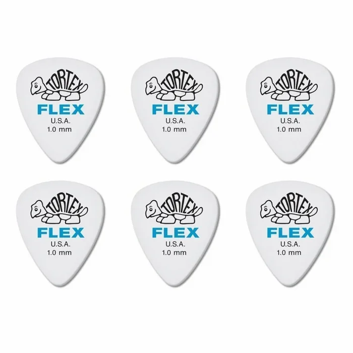 6 x Dunlop Tortex FLEX 1.00MM Gauge Guitar Picks 428R Plectrums