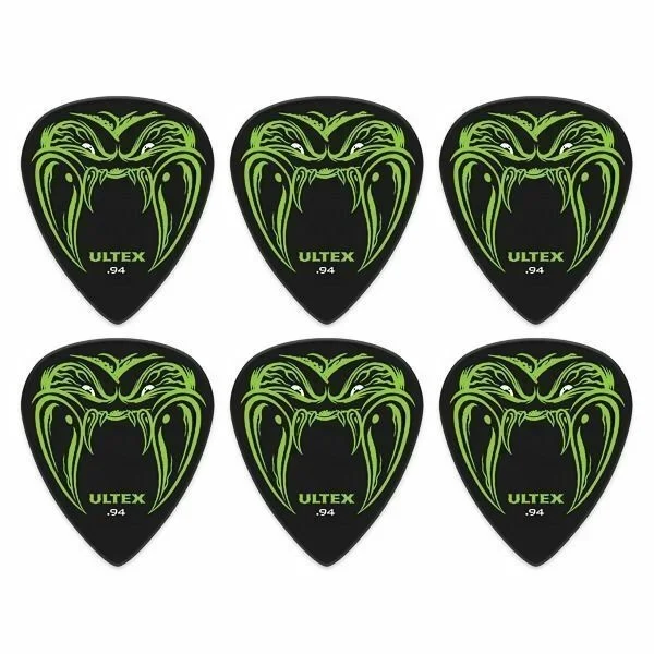 6 x Jim Dunlop JAMES HETFIELD Black Fang 0.94mm Ultex Guitar Picks Metallica