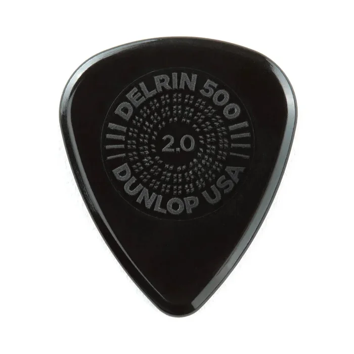 6 x Jim Dunlop Prime Grip DELRIN 500 2.00MM Gauge Guitar Picks 450R