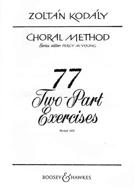 77 2 Part Exercises (Choral Music Score) Book
