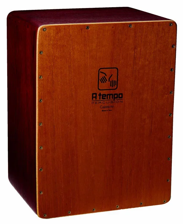 A Tempo Percussion Cajoncita Mohena Flamenco Cajon in Natural Satin Finish