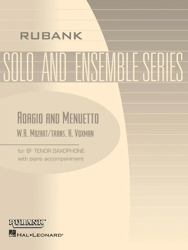 Adagio Menuetto Tenor Sax/Piano Arr Voxman (Softcover Book)