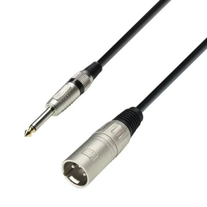Adam Hall Microphone Cable XLR Male to 6.3mm Jack Mono 3m