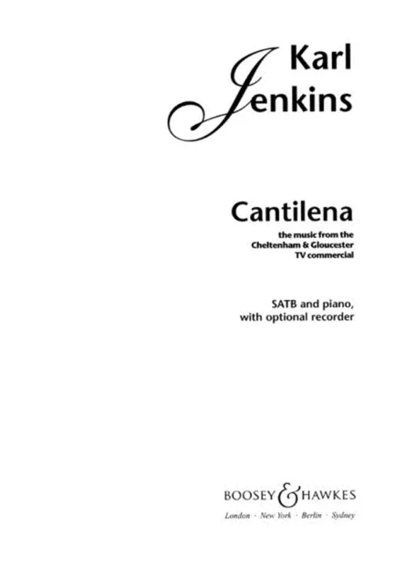 Adiemus Ii Cantilena SATB And Piano