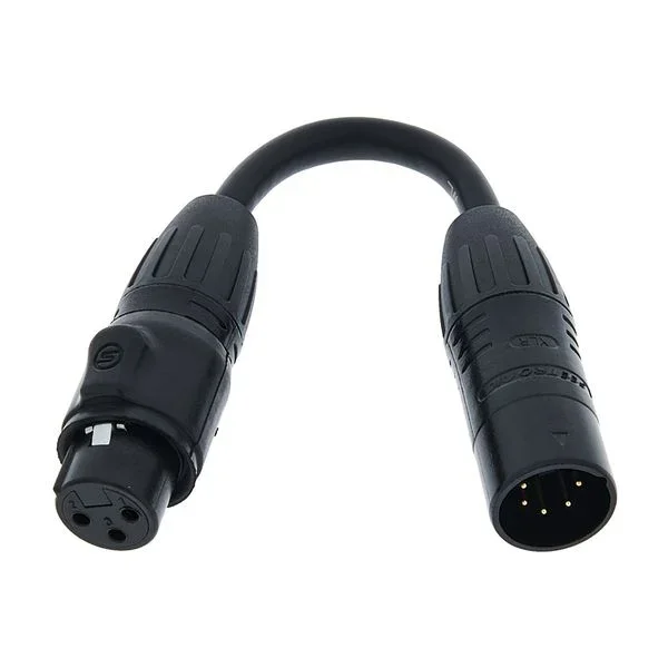 ADJ DMX 3-pin F to 5-pin M IP65