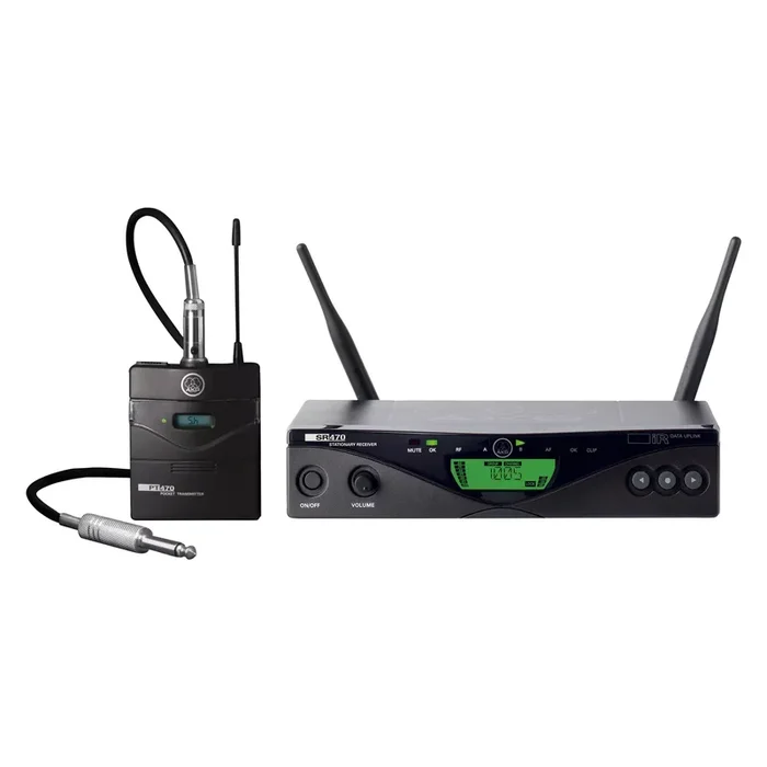 AKG WMS470INST Wireless Microphone System – Instrument Set with PT470 Body-Pack Transmitter & Space Diversity Receiver, High-Quality Audio