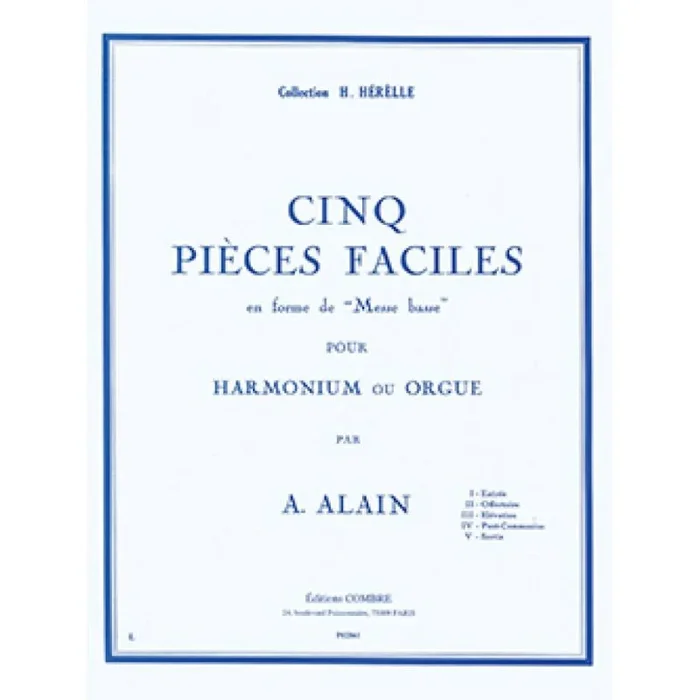 Alain, Albert – Pièces faciles en forme de Messe basse (5)