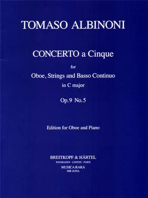 Albinoni : Oboe Concerto Op.9/5 C Major: Oboe & Piano (Breitkopf)