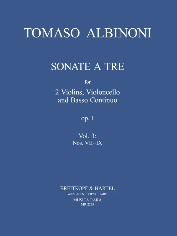 Albinoni: Trio Sonatas, Op. 1, Nos. 7-9