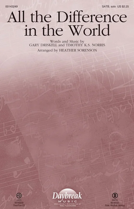 All The Difference In The World SATB (Octavo)