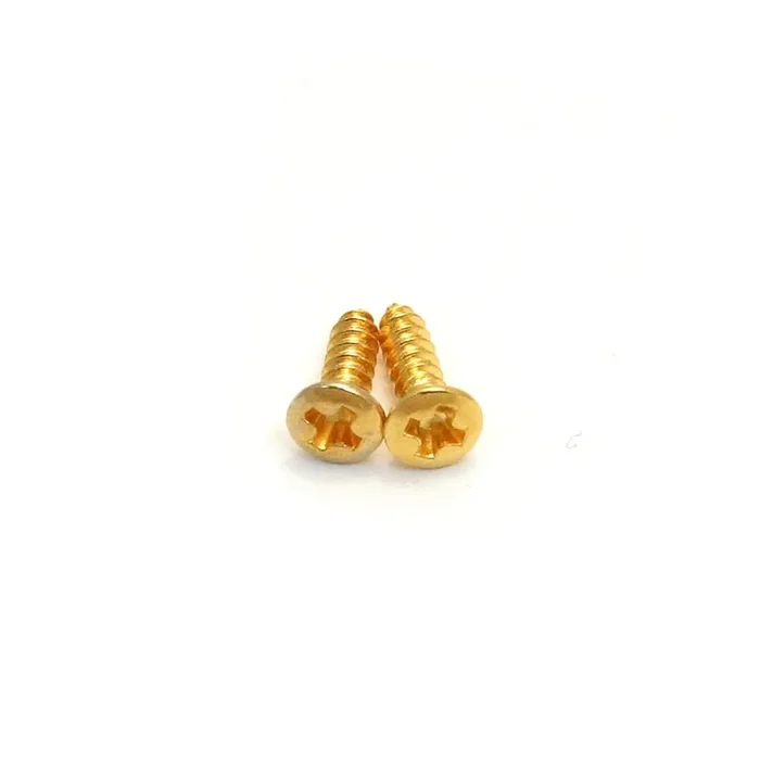 Allparts GS-3206-002 Truss Rod Cover Screws, Gold, 8-Pack