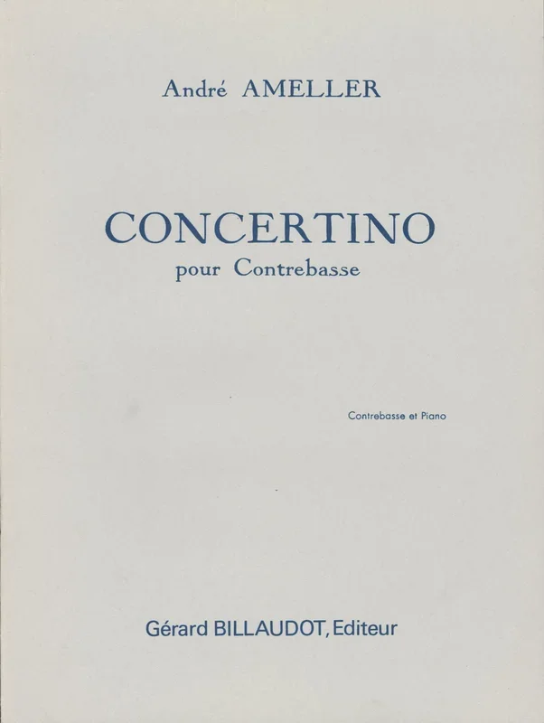 Amellér: Concertino for Double Bass