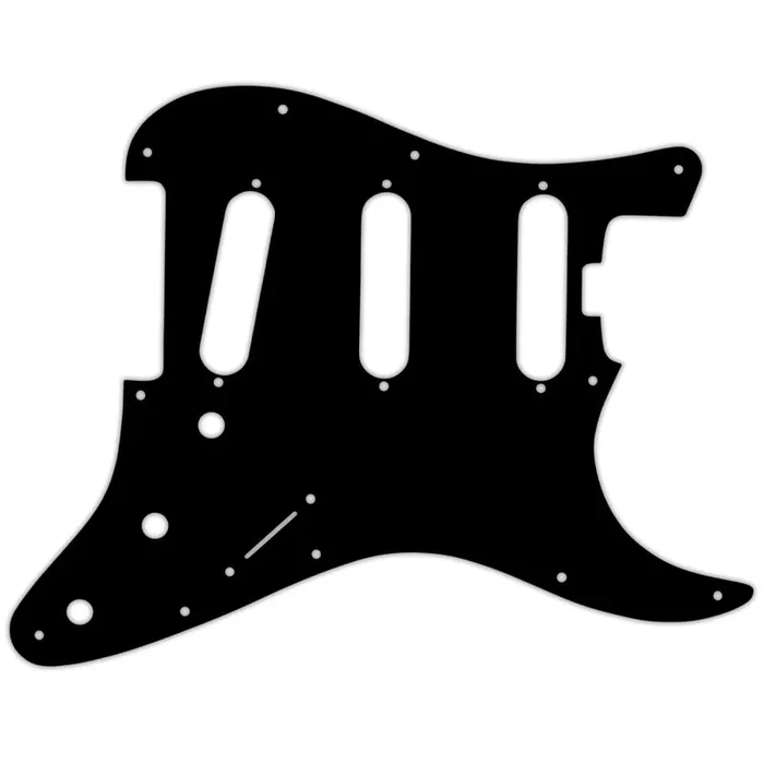 American Elite Stratocaster SSS – Matte Black .090″ / 2.29mm thick, with bevelled edge.