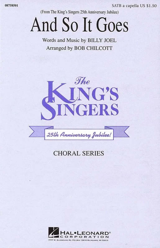 And So It Goes Una SATB King Singers (Octavo)