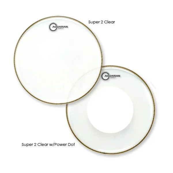 Aquarian 08 Inch Drum Head Clear W/Power Dot PDS2-8