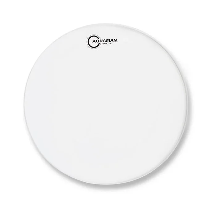 Aquarian 8″ Force Ten Texture Coated White 10/10 Double Ply Drumhead