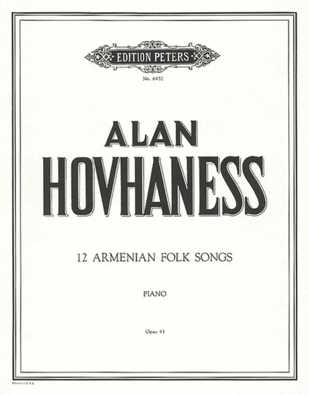 Armenian Folk Songs 12 (Softcover Book)