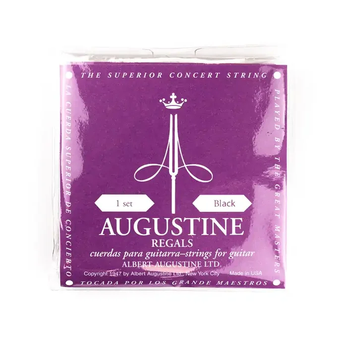 Augustine Regal Black Classical Guitar Strings – Extra High Tension Trebles / Low Tension Basses