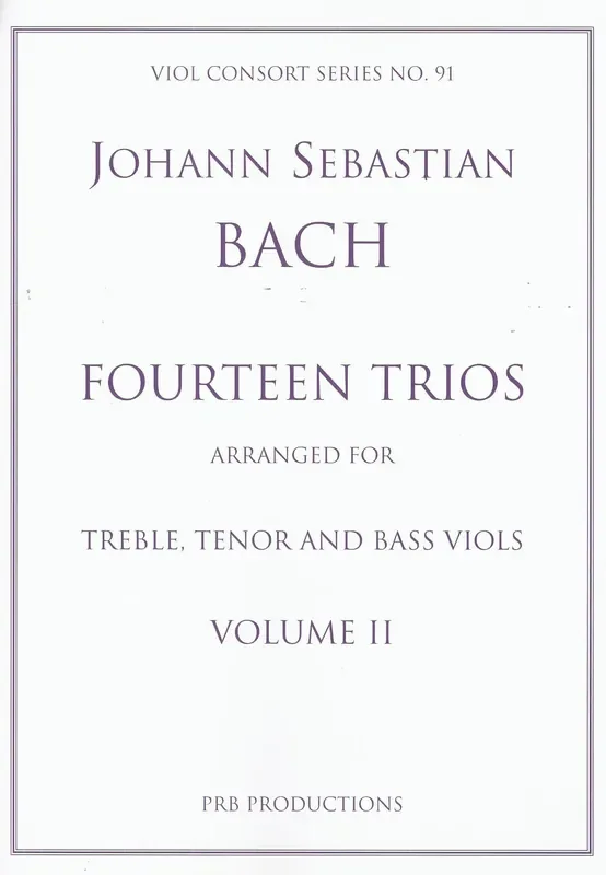 Bach 14 Three-Part Inventions for Viol Trio – Volume 2