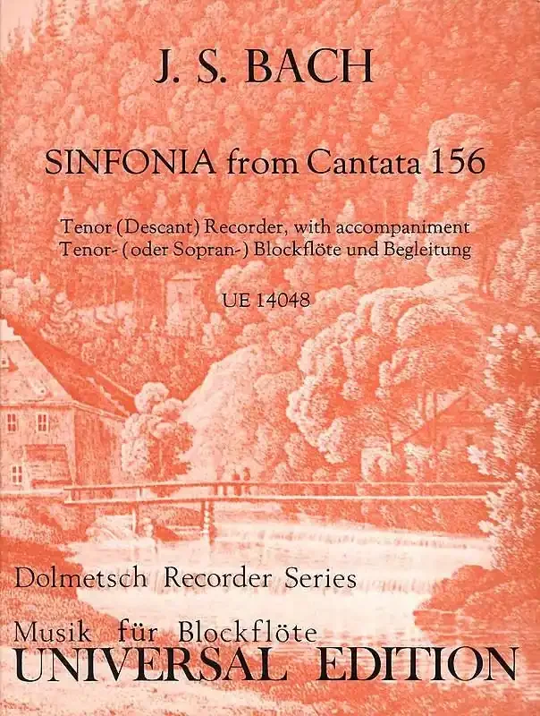 Bach, J.S. Sinfonia from Cantata 156 for Tenor Recorder and Harpsichord