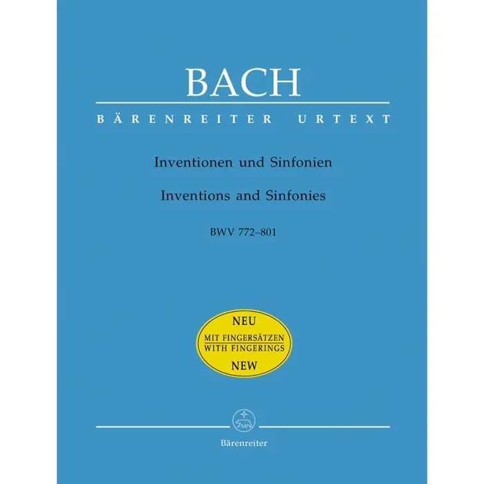 Bach, Johann Sebastian Inventions & Sinfonias BWV772-801 Fing‘d