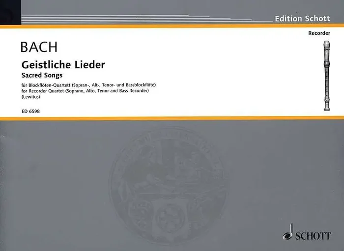 Bach Sacred Songs for Recorder Quartet