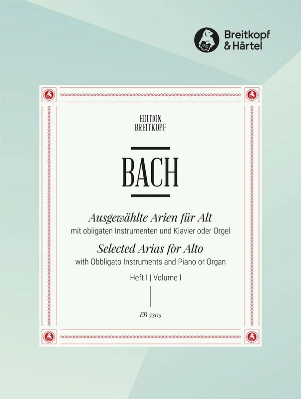 Bach: Selected Arias for Alto – Volume 1
