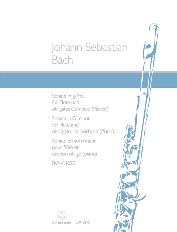 Bach: Sonata in G Minor – BWV 1020 for Flute & Keyboard