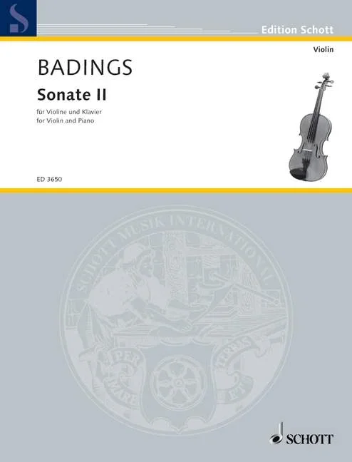 Badings, Henk : Badings, Henk : Sonata II, – violin and piano – Schott Digital
