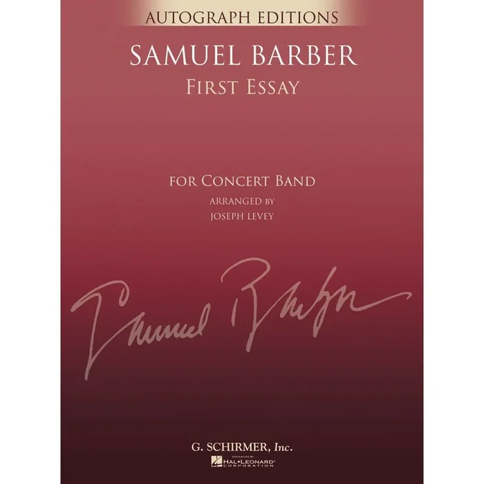 Barber, Samuel – First Essay