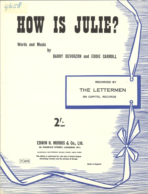 Barry De Vorzon : Barry De Vorzon : How Is Julie? – Guitar, Piano, Voice – Faber Digital