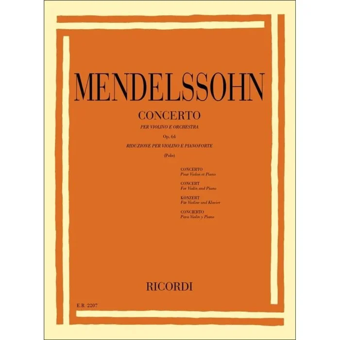 Bartholdy, Felix Mendelssohn – Concerto Per Violino In Mi Min. Op. 64 (Polo)
