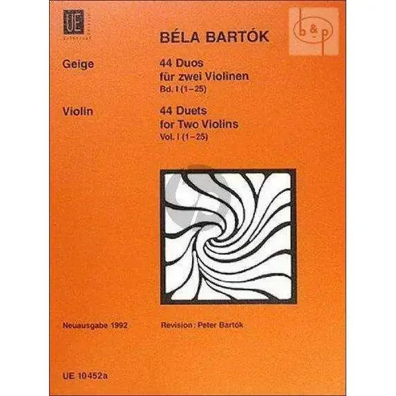 Bartok – 44 Duets For Violin Volume 1