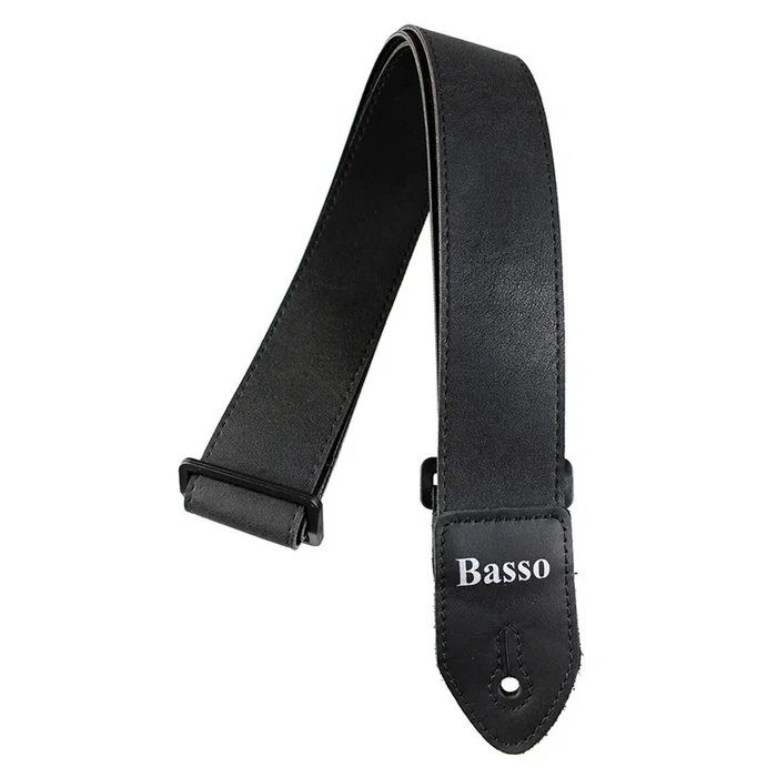 Basso Synth Prime Guitar Strap with Leather Ends – Black