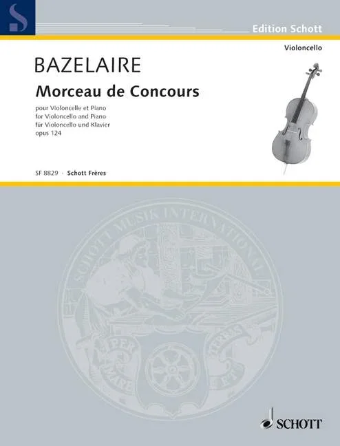 Bazelaire, Paul : Bazelaire, Paul : Morceau de Concours, – cello and piano – Schott Digital