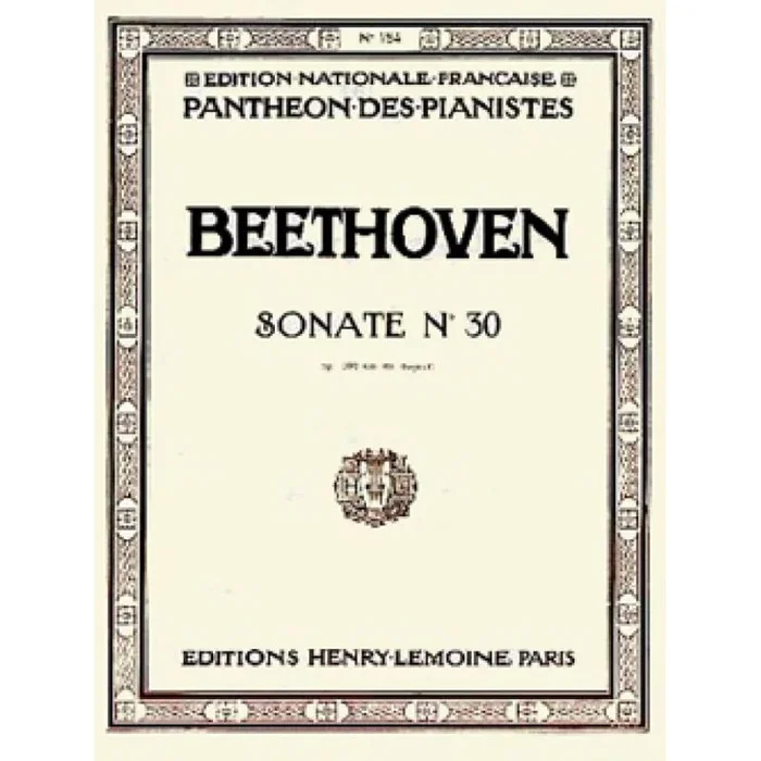 Beethoven, Ludwig van – Sonate n°30 en mi maj. Op.109