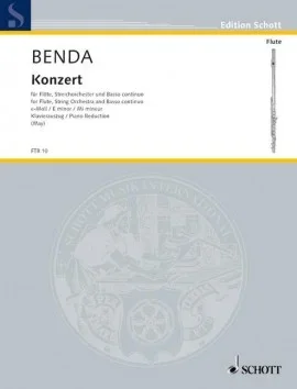 Benda : Concerto E Minor: Flute & Piano (Schott)