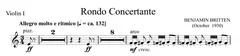 Benjamin Britten : Benjamin Britten : Rondo Concertante – Violin – Faber Digital