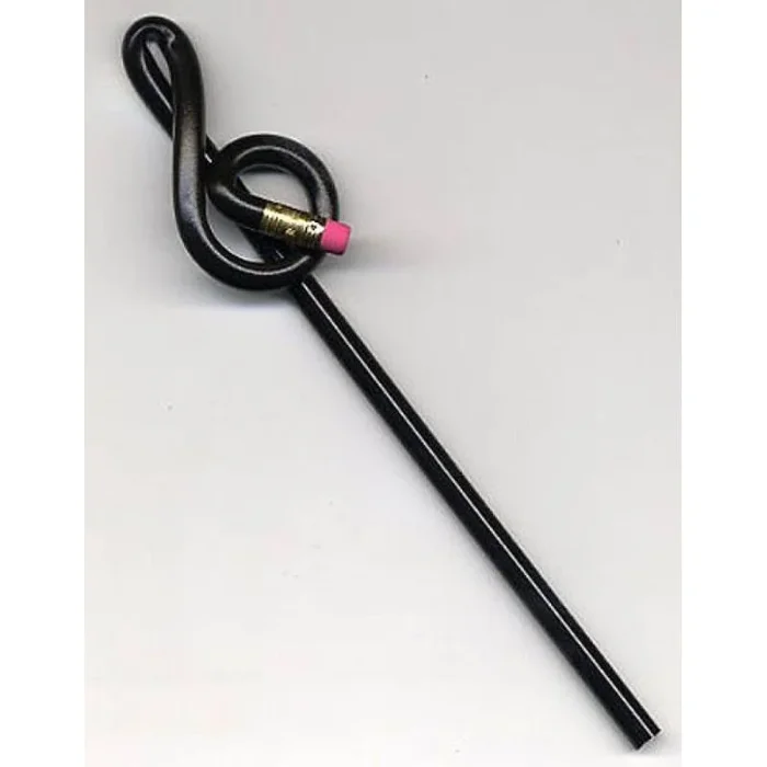 Bentcil Treble Clef Black Single Pencil