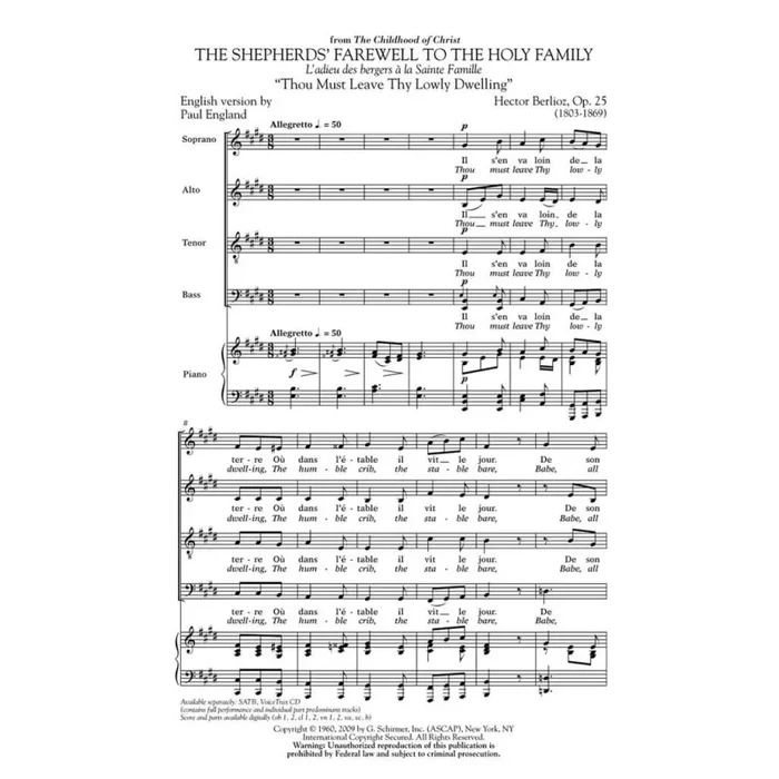 Berlioz, Hector – The Shepherds’ Farewell to the Holy Family