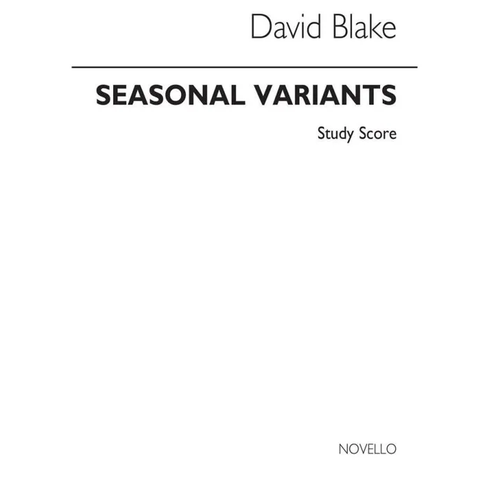 Blake, David – Seasonal Variants